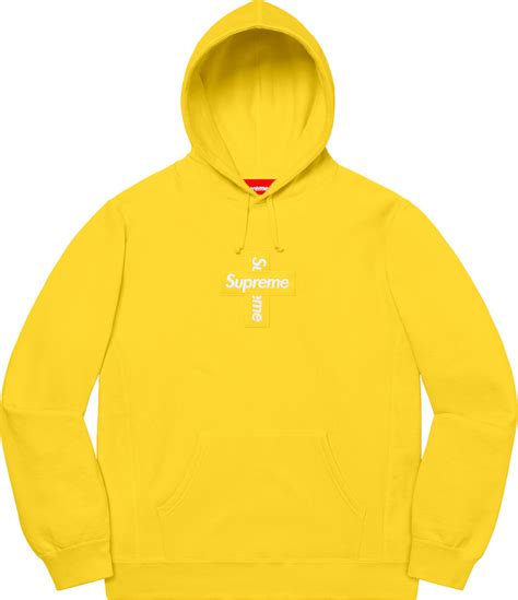 yellow and purple supreme hoodie